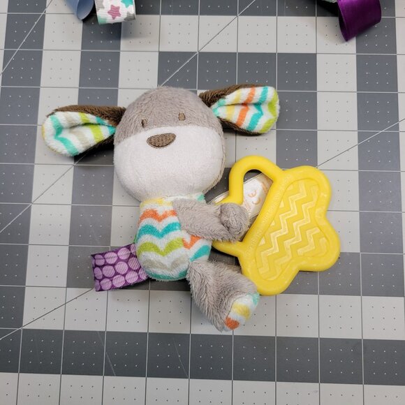 Bright Starts Plush Dog Taggies Toy Teething Chew Rattle Set‎ Baby Gift Puppy - Picture 9 of 10